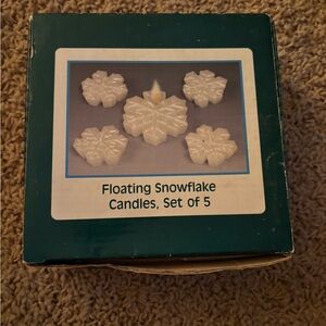 American Greetings Snowflake Candle Set - White